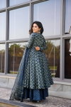 Navyblue Colour Rayon Printed Kurti With Pant Dupatta Wholesale Clothing Suppliers In India Aaradhna 2046